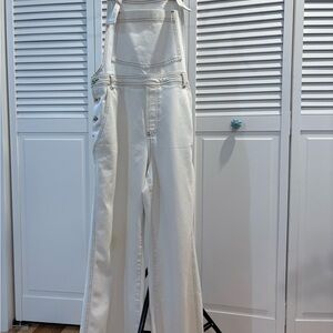 White Denim Overalls by Aerie